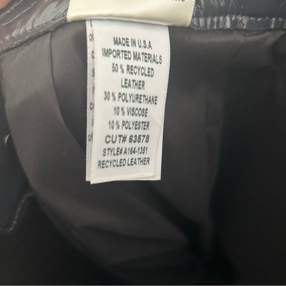 NWT AGOLDE Recycled Leather 90's Pinch-Waist Pants in Carbon - Picture 10 of 10